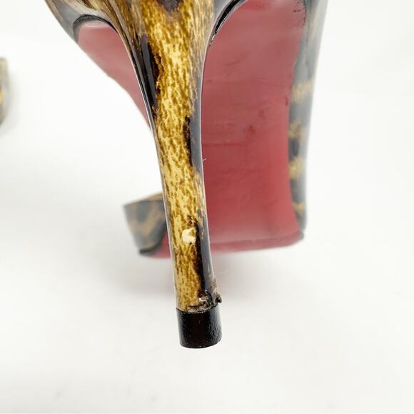 Christian Louboutin Iriza Patent Leopard Heels - Picture 10 of 15